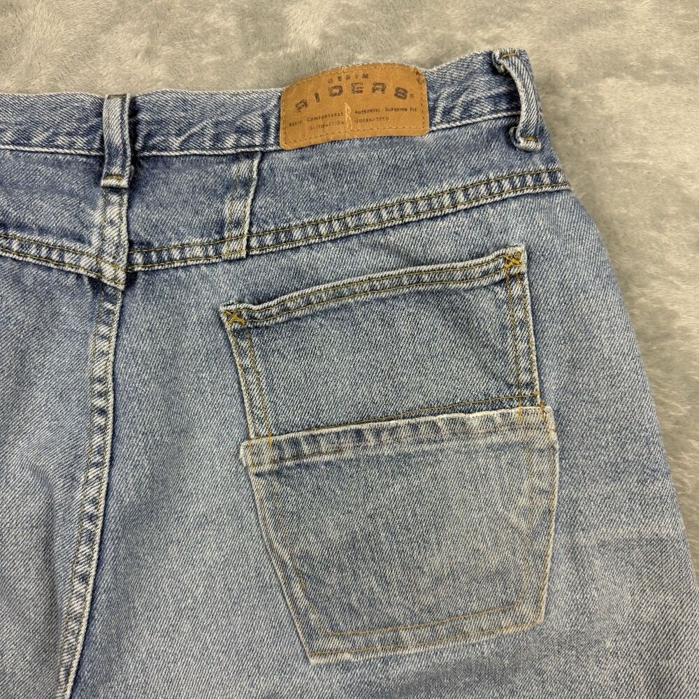Vintage Riders by Lee Light Wash Denim Shorts Women’s 16 M 90s Double Pocket - Picture 3 of 9
